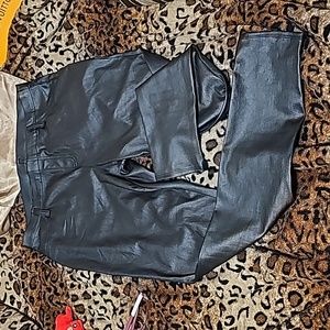Faux leather pants